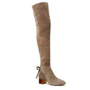 EUC Tory Burch GIGI OVER-THE-KNEE ANKLE-TIE BOOT